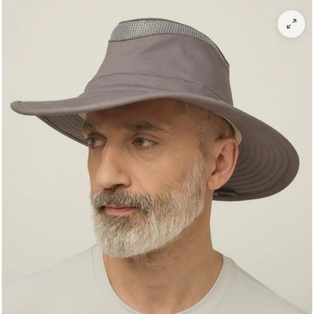 Tilley T4MO-1 Airflo Unisex Hikers Hat 7 3/8 59cm Large Gray Organic MSRP $120 - Picture 6 of 17